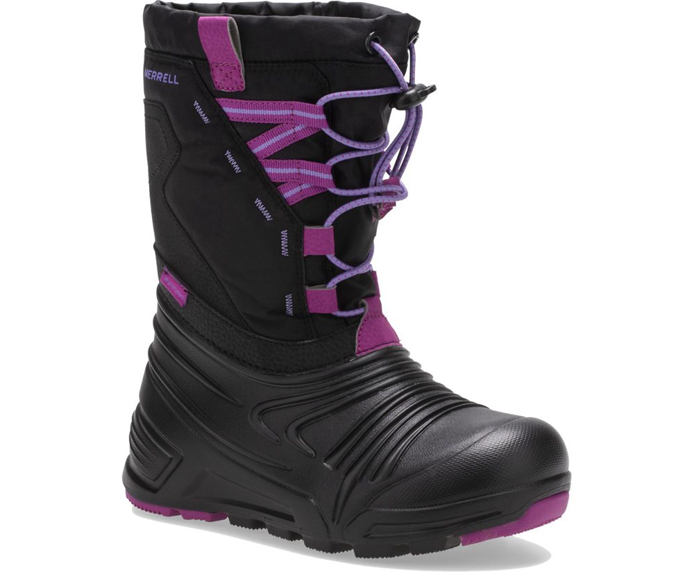 Merrell Boots Black - Snow Quest Lite 2.0 Waterproof - Kids 97DXBHYJE
